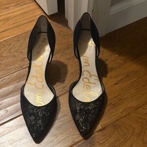 Sam Edelman Black Lace Heels